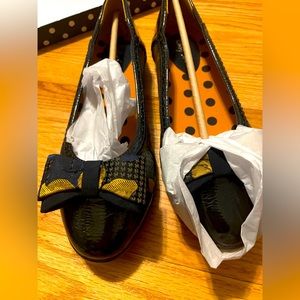 Gold and Navy Blue Ruby Shoo slip-on